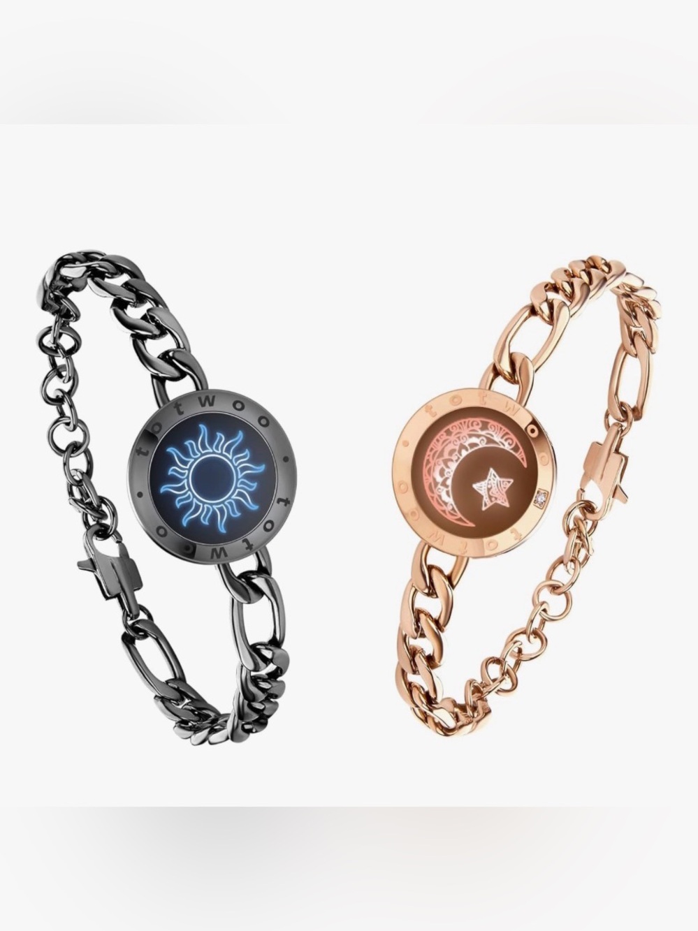 🌙 B93 totwoo Touch Bracelets for Couples Long Distance Bluetooth Gift Bracelets